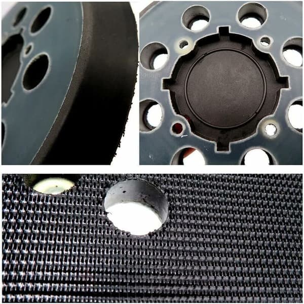 Sett med 4 8-hulls slipeputer for DWE6423 125 mm eksentersliper, blå 0.05