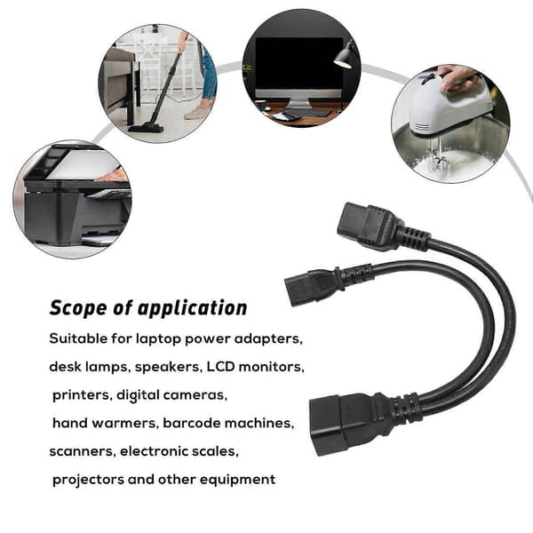 IEC320 C19 IEC320 C13 til IEC320 C20 Strømkabel Professionel Standard Y Splitter Kabel til Computer H[D]