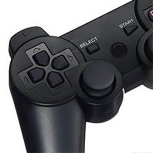 2 stk. Bluetooth Spilkonsoller Universal Tastatur Trådløs Bluetooth Spilkonsol til PS3 Sort