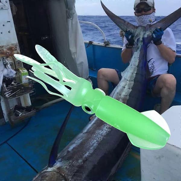 Saltvandsagn Blæksprutte Octopus Skørt Agn Tackle Selvlysende Selvlysende (8 stk.)[D]