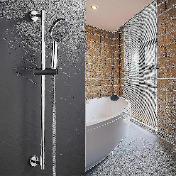 Dusch Slider Riser Rail Krom Dusch Justerbar Huvudhållare[D]