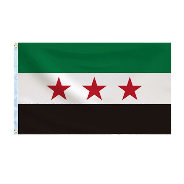 Free-Syrian Armys Flagg 90*150cm Den syriske nasjonalkoalisjonens trestjernersflagg dekorasjon for innendørs og utendørs bruk 90x150cm