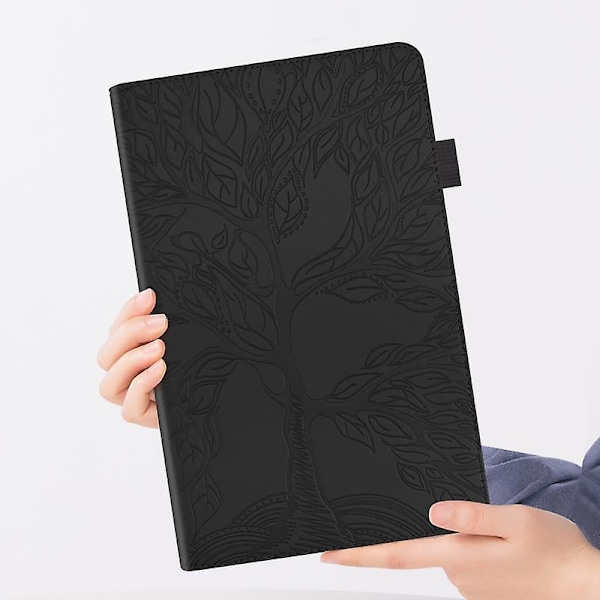 10,2 tommers iPad-etui for 9./8./7. generasjon - Premium lærveske med automatisk søvn/våkne-funksjon for iPad Air Black