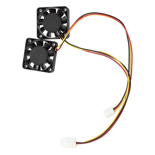 4 stk. 3-benet 40 mm firkantet PC Computer Køleventilator DC 12V Sort[D] black