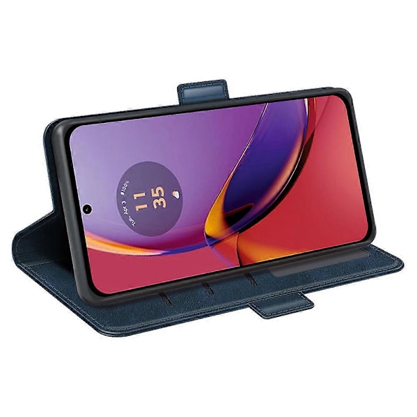 Plånboksfodral för Motorola Moto G84 5G i Kalvskinn PU-Läder med Stativ