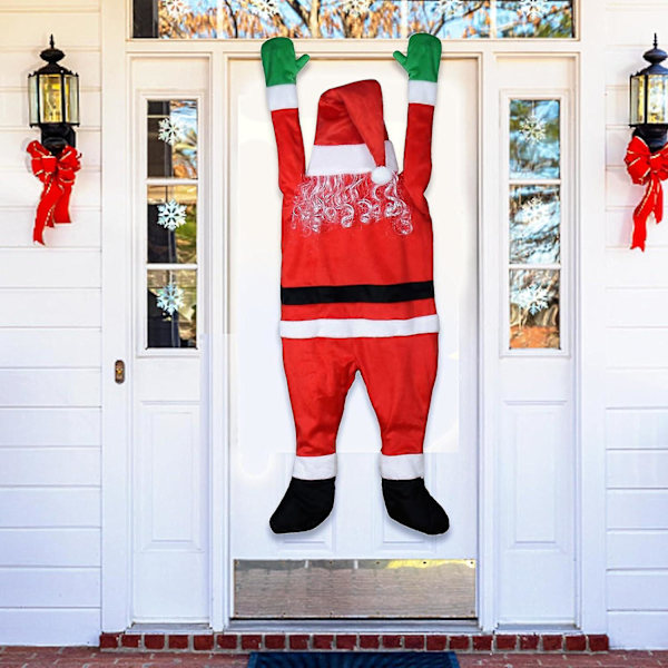 5,6 fot Julhängande Tomte Utomhus Dekorationer Stor Klättrande Tomte Jul för Utomhus Tak Fönster Balkong Ränna Dörr Vägg Trädgård Inomhus Hem H