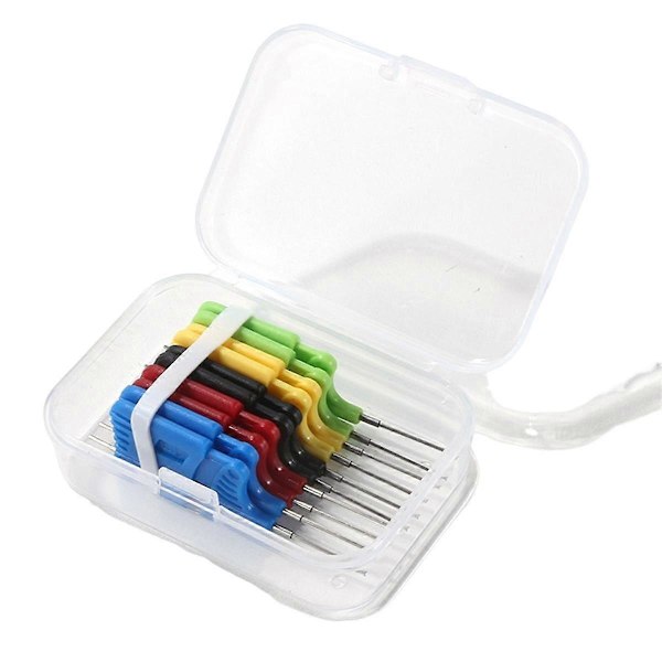 10 stk. SDK08 testklemmer med jumperkabel IC testkrogklemmer 40V ultralille klemme 2A testklemme til [D] As Shown