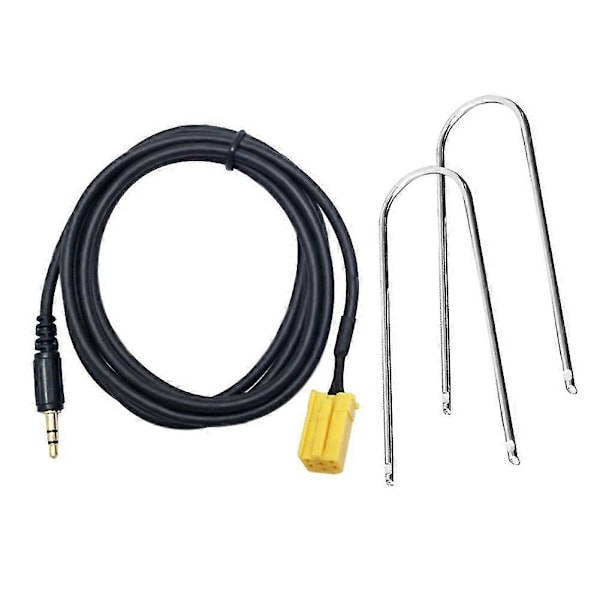 3,5 mm Fiat Grande Punto -automallin stereosoittimen linjatulo pitkällä Aux-kaapelilla [D]