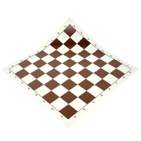 Schackmatta, PU Läder Turnering Rulla Upp Schackbräde Rullbart Schackbräde[D] 43cm Black