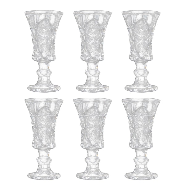 Runda 34 ml snapsglas, blyfritt glas, klart snapsglas med kraftig bas förpackning om 6 [kk]