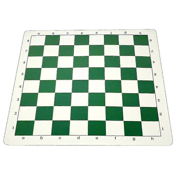 Skakmåtte, PU Læder Turnering Rul-Op Skakbræt Rulbart Skakbræt[D] 35cm Green