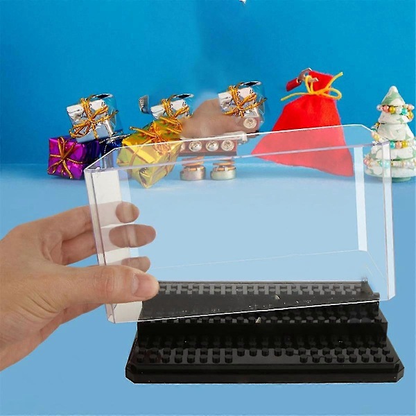 Mini Figur Displaylåda, Stapelbar Dammsäker Byggklossdisplaylåda för Actionfigurer
