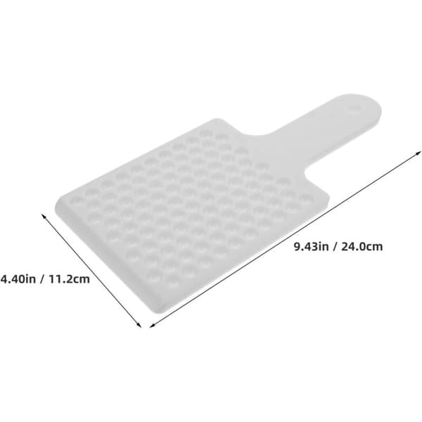 Bærbar frøteller med 100 hull (6-9 mm) i solid hvit plast Noir