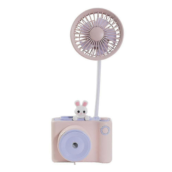 Monitoiminen pieni tuuletin pieni tuuletin teroittimella kannettava minituuletin[D] Rabbit Pink