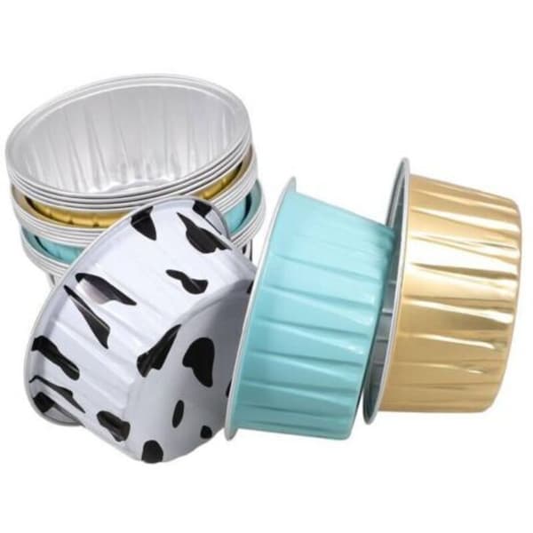 15 engangs aluminium muffinforme, til desserter, til hjemmelavet mad, 125 ml (D)