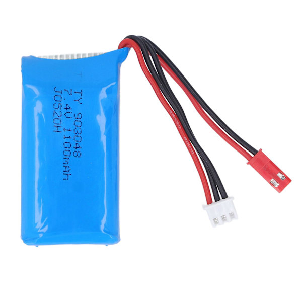Fjernbetjeningsbåd Lithium Batteri 7.4V 1100mAH RC Skibsbatteri til WLtoy A949 A959 A969[D]