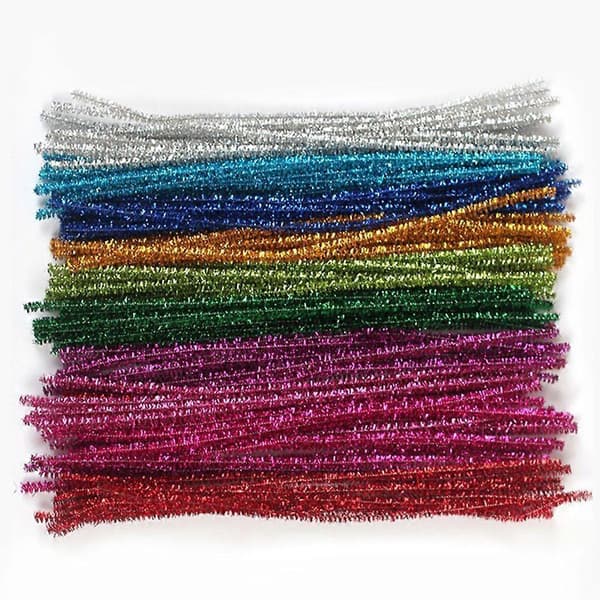 300 st DIY Böjbara Glitterpinnar, Böjbara Stänger, DIY Julpinnar (Grön)[D]