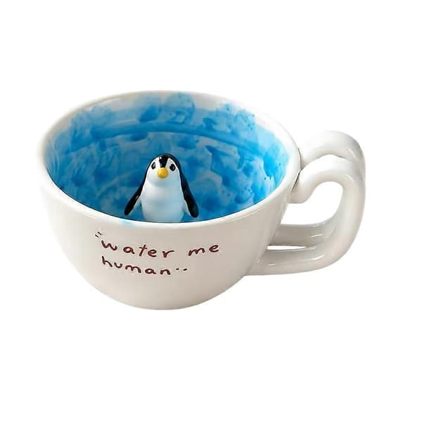 Keramisk dyredrikkeandpingvin kaffekopper tekopp til mamma venn bursdag (D) Penguin