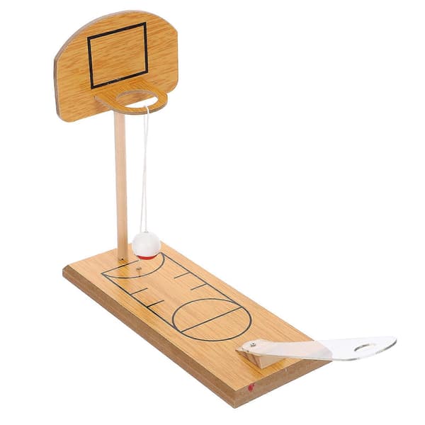 Pedagogisk Leksak Trä Basketboll Spel Rolig Skrivbordsleksak för Barn 3st[D]