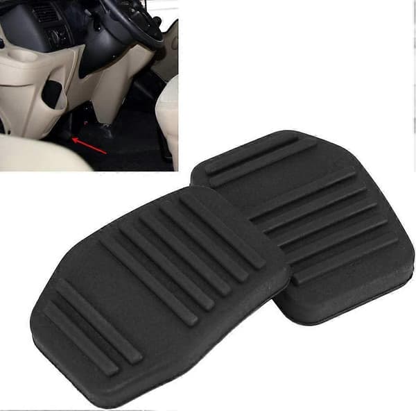 Pedalgummi Auto Gummi Kopplingsskydd Bilpedalgummi Passar Transit caoutchouc pedale, transit connect broms (1 par, svart)[D]