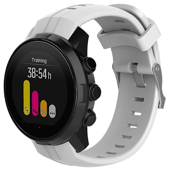 Silikoninen kellon ranneke Suunto Spartan Sport -kelloon jousitangoilla ja työkalulla[D] White Other Phone Models