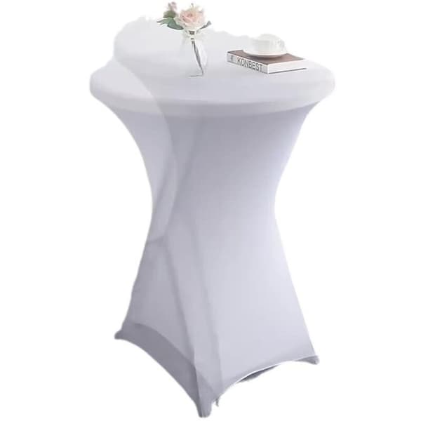 Set med 2 vita överdrag för 105 cm fällbart högbord Blanc 1 kg