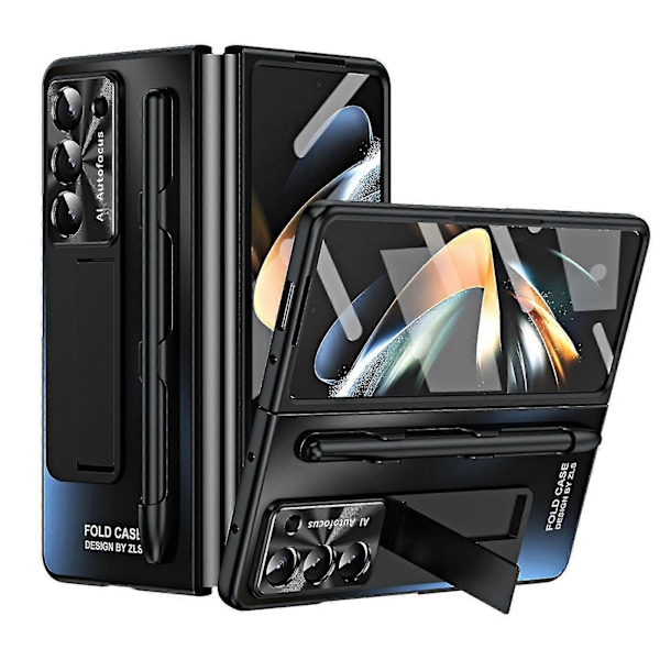 Fodral för Galaxy Z Fold 5 med S Pen och S Pen-fack, inbyggt skärmskydd och stativ för Samsung Galaxy Z Fold 5 black