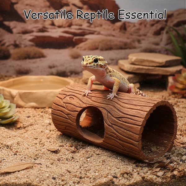 Golden Bear Spider Snake Hideout Lizard Hamster Habitat Dekorasjon Rede, Reptil Avlsplass Ly Tilbehør (D)