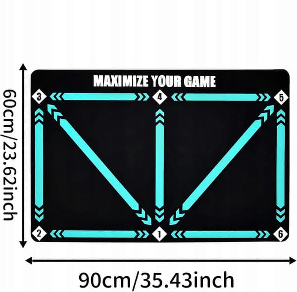 Fotbollsövningsmatta 60x90 cm Dämpning för kontrollträning [D]