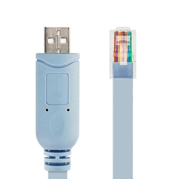 1 stk. 1,8 m USB til RJ45-kabel USB til RS232 serielt kabel USB til RJ45[D]