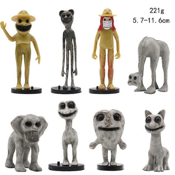 Zoonomaly Action Figures Leker Sett Kaketopper Minifigur Modell Dekor [D] B