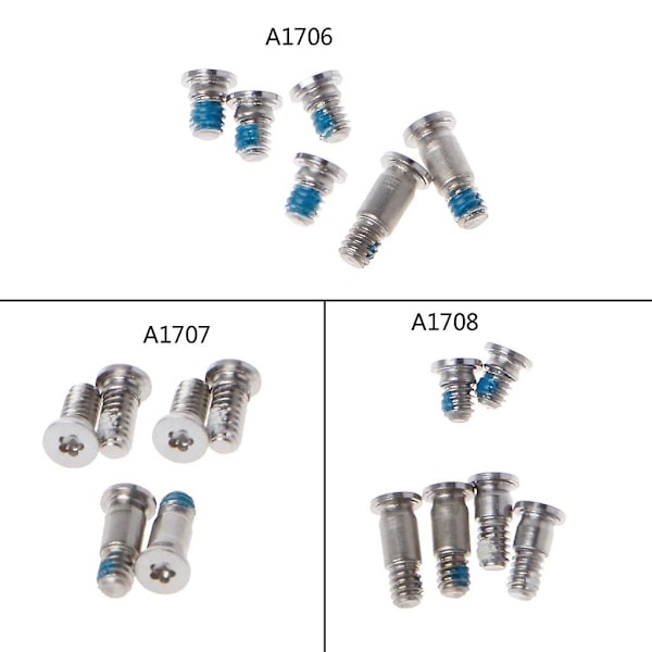 Gummifötter med skruvar för Macbook Pro Retina 13\" 15\" A1708 A1707