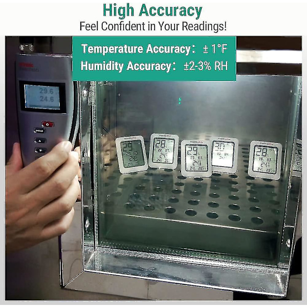 Thermopro Tp50 Digitalt Hygrometer Indendørs Termometer Rumtermometer Og Luftfugtighedsmåler Med Temperatur-Fugtighedsovervågning