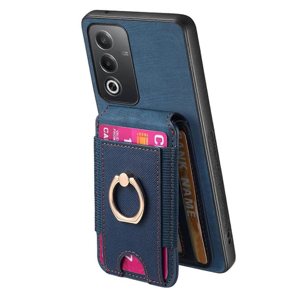 Retro Ställ Kortfodral För OPPO Find X5 Pro[D] Blue