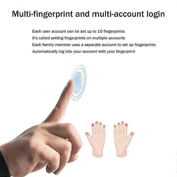 USB-fingeravtrycksläsare Dator USB-fingeravtryckslås för Windows 10 11 Hello USB-fingeravtrycksinloggning Upplåsningsmodul Silver