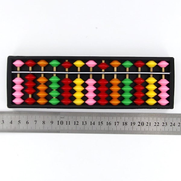 Bärbar plast abacus aritmetik abacus beräkningsverktyg black frame colorful beads