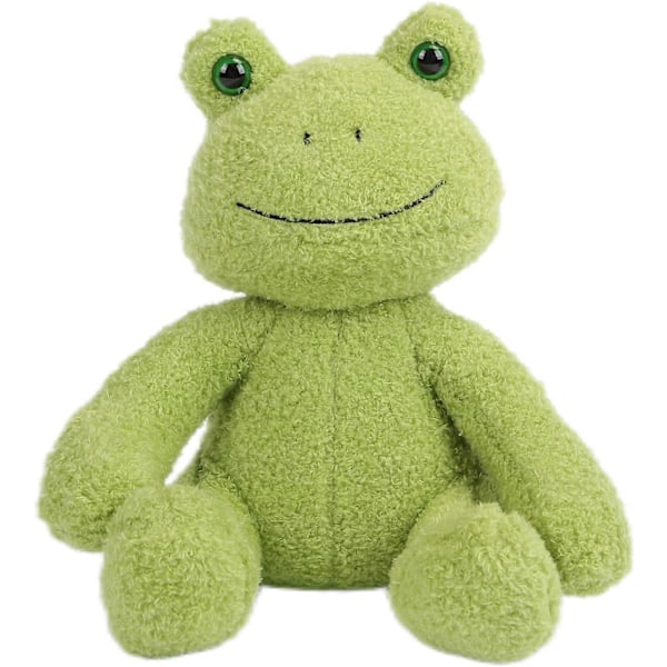 Grön Groda Plyschdjur, Söt Groda Plushie Docka, Födelsedag Jul Mjuk Leksak Present till Barn Flickor Pojkar, 10\"