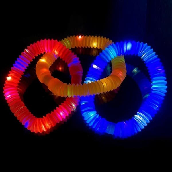 6-delt lysende poprør fidget leker for barns stresslindring[D]