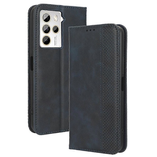 For HTC U23 Pro 5G Stødsikker Telefon Skal PU Læder Retro Telefon Etui Stødsikker Stativ Tegnebog Dækning Multicolor Style D