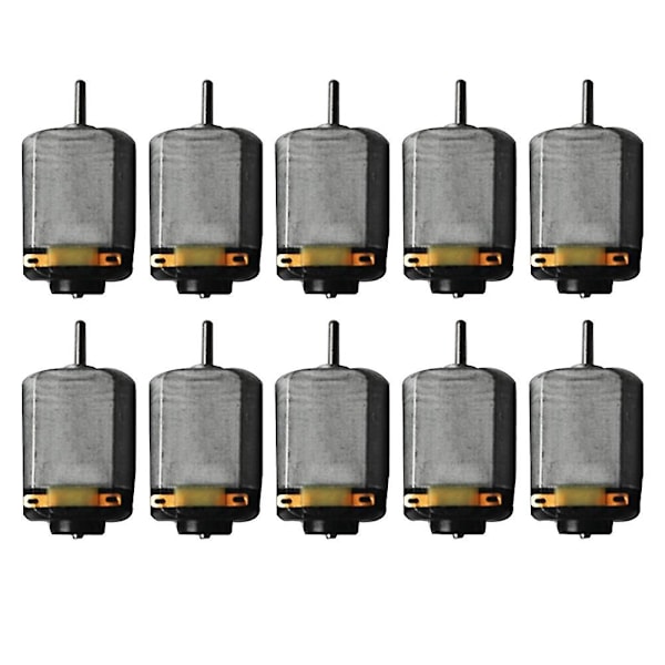 10 st Mini 130 Dc Motor Stark Magnetisk Borstad Elektrisk 25000 Rpm Leksaker Elektrisk Motor, Diy Fjärrkontroll