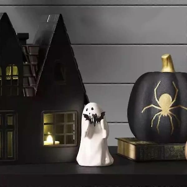 Sød keramisk spøgelse Halloween dekorativ figur Targe