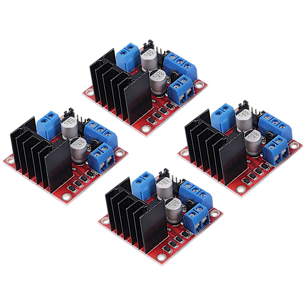 4 stk L298n Motor Driver Controller Board Modul DC Dobbel H-bro For Smart Car Power R3