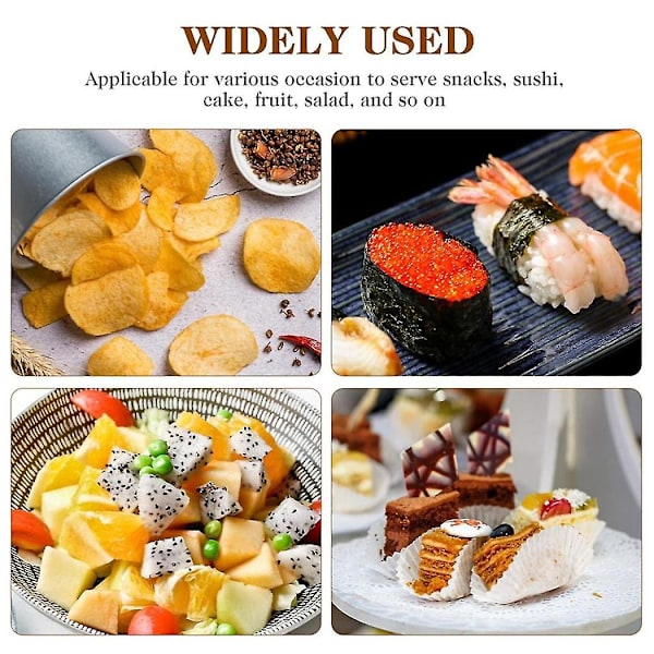 150 stk. Engangs Sushi Både Appetizer Tallerkener Træ Madbakker Træ Middagstallerkener Sushi Og Sashimi Fest Sæt [D]