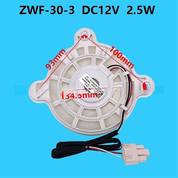 Kylskåpsfläktmotor för Kyl ZWF-30-3 BCD-430WP9C Ersättningsdel för Kylfläkt White