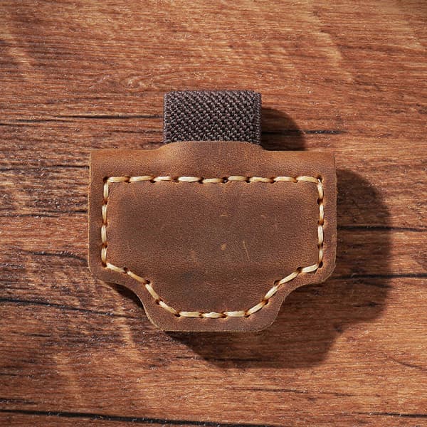 Magnetisk penholder i læder til notesbog elastiske penringe holder notesbog penholder til journal notesbog clipbo[D] dark green