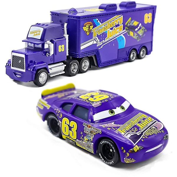 Biler-filmen McQueen & Kongen & Chick Hicks & Mack Truck Onkel Die-Cast Lekebilsett