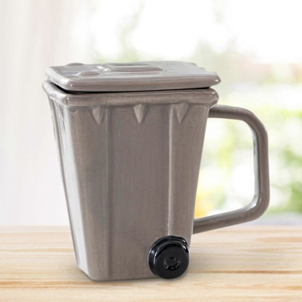 Kaffekopp Daglig Bruk Kopp Bar Tilbehør Vannkopp Kreativ Søppelkasse Krus Søppelbøtte Kopp for Iskaffe Frokost Juice[D] Coffee