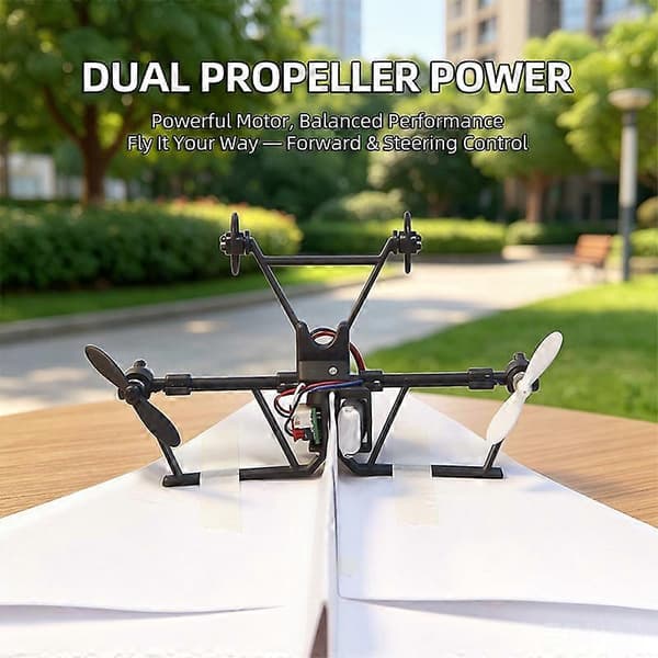 Gyrostabilisator DIY Elektrisk Fjernstyret Fly Sammenfoldelig Mikro Fastvinget Drone (D)