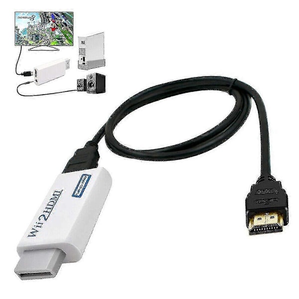 Wii HDMI-muunninsovitin 1,5 m:n nopealla muuntokaapelilla