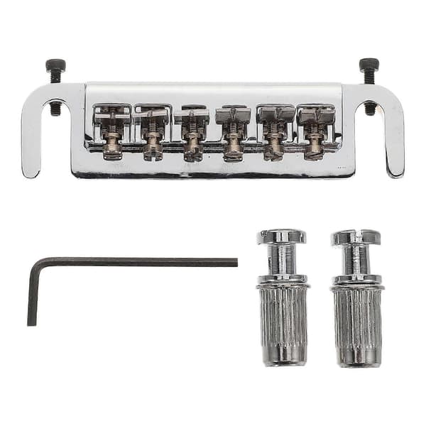 Gitarr Stall Sadel Set Tremolo Stall för Gitarr Uppgraderingar Resonansöverföring Metall 1Set[D] Silver 9.90X2.50X1.50CM